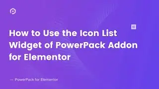 How to use the Icon List widget of PowerPack | PowerPack Elements Addon