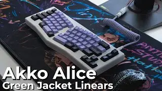 KNCKeys Green Jacket Linear Typing Sounds ASMR | Akko Alice Plus