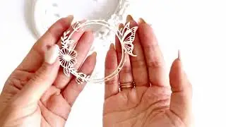 ЧИПБОРД ИЗ КАРТОНА ВЕНОЧЕК КРУГЛЫЙ С БАБОЧКОЙ