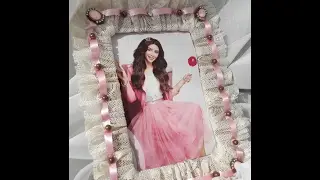 Рамка для фото из кружева, картона и лент. DIY Фоторамка своими руками!