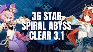 36 Star Abyss Clear & Some Tips | Genshin Impact 3.1 (minimal commentary)