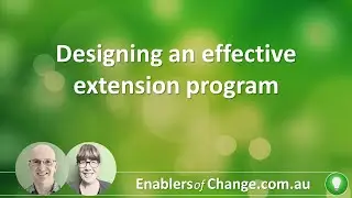 Designing an effective extension program
