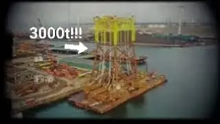 How to load 3000t Baltic Eagle Jacket on barge! 🚢 #explore #subscribe