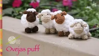 Ovejas puff (como pomponcitos :) tejidas a crochet / amigurumi!