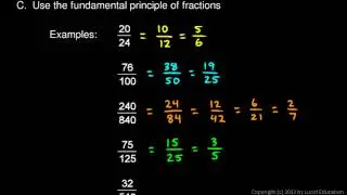 Prealgebra 3.03d - Three Ways to Reduce a Fraction