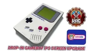 Gameboy Original Retrosix drop-in Screen upgrade.