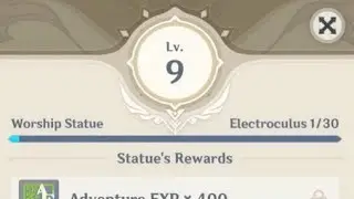 Upgrading The Inazuma Statue to ONLY Level 9...