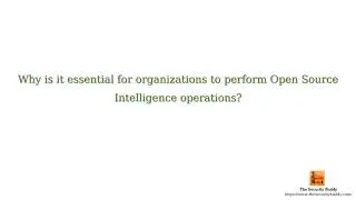 What is Open Source Intelligence (OSINT)?