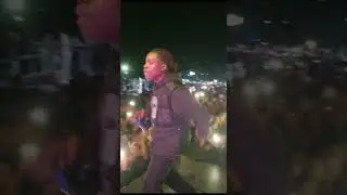 Dancehall Artiste The 9ine performing at Police Officer's Club Jamaica