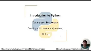 Introduction to Python: Dictionaries: Create, Update, keys, values, mutable