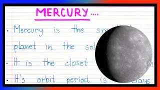 10 lines on mercury | mercury par 10 line english mein | few lines on mercury