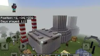 Nuclear power plant build in Minecraft.