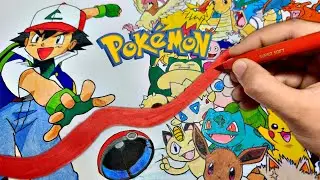 I Created Pokemon Art with a lot of Pokemon! (satisfying)