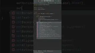 javaプログラミングの初めの５２歩目、ラベルの拡張を行います。ここから電卓アプリを作成しようと思います。まずは、入力した数字を表示するラベルを作成します。字幕を追加しました。