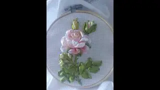 rosa 🌹 con nastro super facile tecnica unica .silk ribbon embroidery