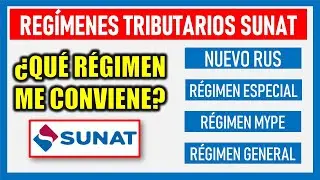 REGÍMENES TRIBUTARIOS SUNAT 2023 - CUADRO COMPARATIVO