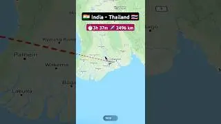 India to Thailand flight ✈️ route explore live #flight #route #explore #aviation #excelbytesized