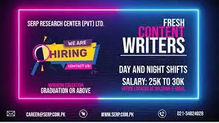 We Are Hiring Content Writers