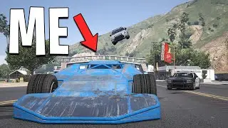 Running From Cops With Ramp Car on GTA 5 RP