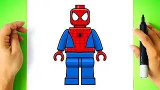 How to DRAW LEGO SPIDERMAN step by step