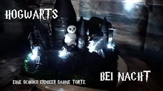 Hogwarts bei Nacht - Eine 3D Schoko Erdbeer Sahne Torte
