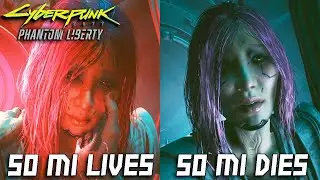 Songbird Lives vs Songbird Dies Ending - Cyberpunk 2077 Phantom Liberty (Male V)