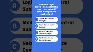 Which sublayer manages ARQ error handling in networking?