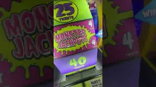 Winning the jackpot on an arcade game! 🎰 