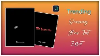 Drawing Glow Black Screen Lyrics Video Editing || Neon Glow Outline in Alight Motion || H.K.Editing