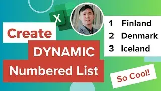 Dynamic Numbered List in Excel (So Cool!) - How to Auto Populate these numbers