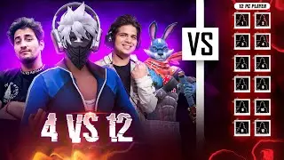 4 LEGENDS🤯VS 12 PRO PC PLAYERS🥵|| FT. KHATRI,ANKUSH,SMOOTH,TUFAN 😱 @NonstopGaming_