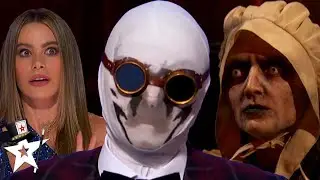SPINE-CHILLING Masked Magician Klek Entos SPOOKS the Judges on America's Got Talent!