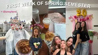 START OF SPRING SEM. (new classes, disneyland, going out, spring sem, elyse's bday) 💻🤓💌