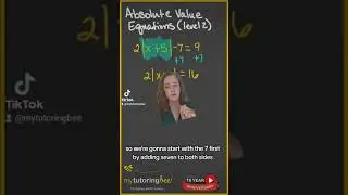 How to solve absolute value equations algebra #mathtutor #mathhelp #algebra #math #highschool