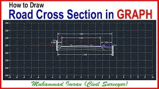 How to Draw Road Cross Section in AutoCAD on Graph & Grid