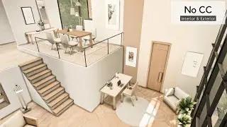 BaseGame & 2 Packs Modern Home | No CC | Sims 4 Stop Motion Speedbuild