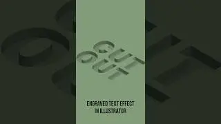 Engraved Cutout Text Effect in Adobe Illustrator | Deep Text Effect | Graphic Design |