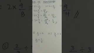 Division of Fraction & Number      (2/3) ÷ 7
