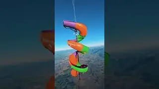 #бразилия🤯Бразильцы подняли горку в небо на воздушном шаре и скатились в свободное падение