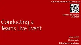 How to run a Microsoft Teams Live Event