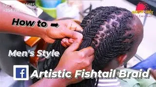 How to Style Artistic Fishtail Braid on Dreads for Men.
