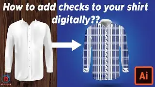 HOW TO APPLY CHECKS TO A SHIRT USING SIMPLE TOOLS IN ADOBE ILLUSTRATOR ?? |  TUTORIAL #checks #shirt