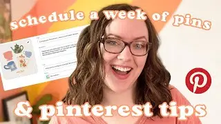 schedule a week of pins w me | pinterest tips
