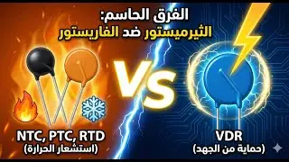 المقاومات الكهربية و الفرق بين الثيرميستور و الفاريستور |  VDR Vs NTC, PTC,  RTD | قناة الكهرباء