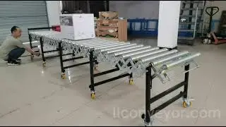 Automated Roller Conveyor Motorized Speed Adjustable #conveyor #rollerconveyor #flexibleconveyor
