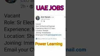 jobs in UAE #dubaijobs #dubaivisa #dubai #electricalengineering #engineeringjobs