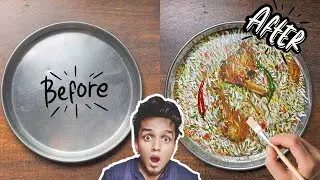 How to draw realistic biryani drawing 😲#youtube #realastic #biryani #drawing #viralvideo
