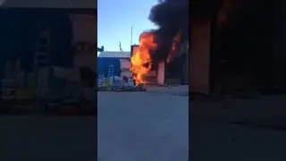 Горит контейнер Жанаозен