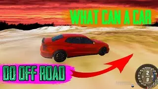 BEAMNG DRIVE-A RED CAR IN THE DESERT RIDES ON THE DUNES