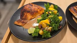 How To Make: Healthy Kale Mango Salad 🥗🥭 #healthy #salad #yummy